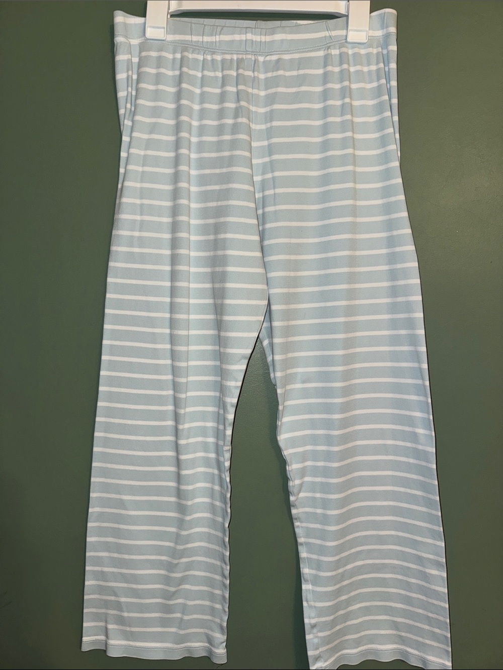 LAKE Blue and White Stripe PJ Set 100% Pima Cotton Matching Medium - Picture 5 of 7